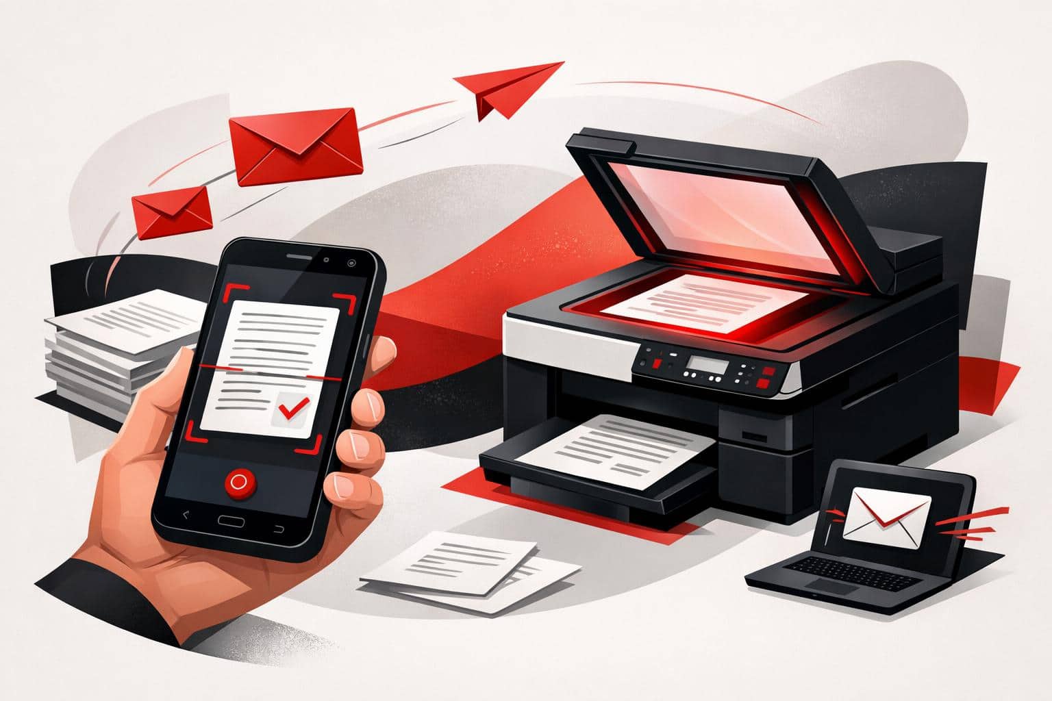 Dokumente mit dem Handy oder Drucker scannen und per E-Mail versenden